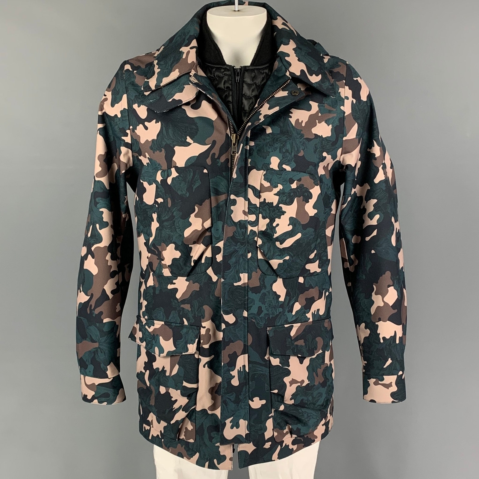 Norwegianrain Size Xl Green Brown Camouflage Nesta Falck Homme Raincoat
